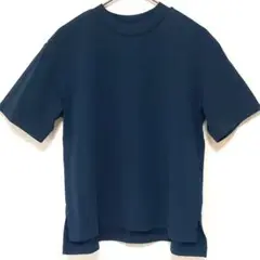 最安値☆【UNIQLO】ネイビー 半袖 Tシャツ スリット入り Sサイズ
