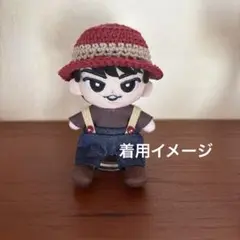すのチルぬいサイズ　ハットコーデ３点セット(赤)