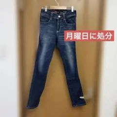 SOMETHING ダークブルー スリムフィットジーンズ　150