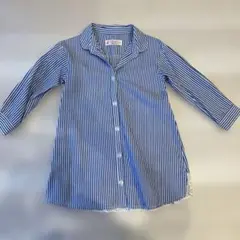 Will Merry 青白ストライプ 長袖シャツ　95cm