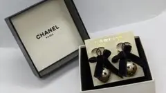 正規品 CHANEL シャネル ココマーク リボン ドット パール ピアス