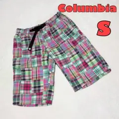 希少 【Columbia】コロンビア チェック柄 ハーフパンツ　カラフル　S