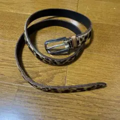 イタリー製　レオパード　ハラコベルト