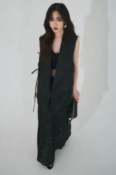【AUBREY】新品タグ付き ANDREA & Co. 異素材MIXテックベスト