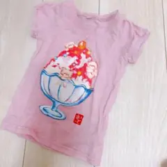 アイスクリームとクマのデザインTシャツ