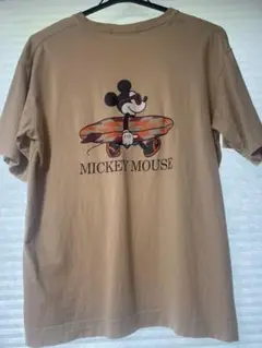 ミッキーマウス サーフィン Tシャツ ベージュ