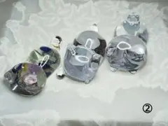 3兄弟猫＊アクアマリン,ラピスラズリ,アベンチュリン,シトリン＊箸置,置物②