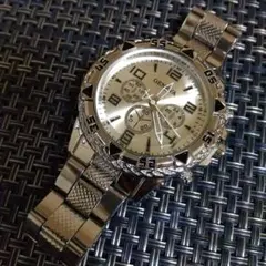 GENEVA クロノグラフ シルバー メンズ腕時計