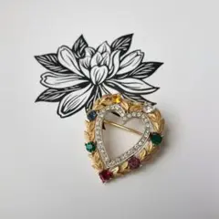 トリファリ Dearestハートブローチ アンティーク品