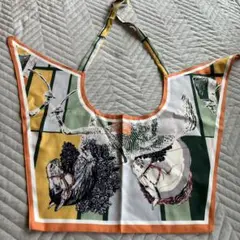 ❣️美品　馬と花のイラスト　つけ襟