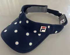 フィラ　紺色花柄サンバイザー