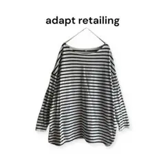 【adapt retailing】Tシャツ ボーダー オーバーサイズ 長袖 M