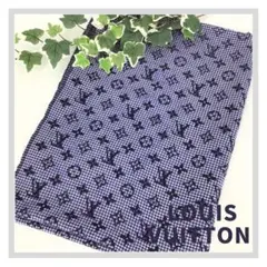 LOUISVUITTON ルイヴィトン スカーフ ブルー ウール シルク