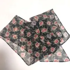 花柄シフォンのスカーフ