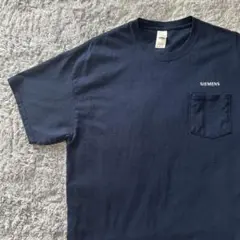 US古着　レア　SIEMENS シーメンス　企業ロゴ　刺繍ロゴ　ポケT ギルダン
