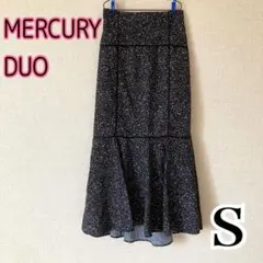 MERCURYDUO リーフフラワーパイピングマーメイドスカート ブラック　S
