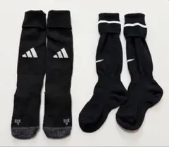 adidas、NIKE　サッカーソックス2足セット