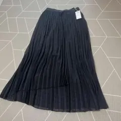 COMME CA ISM ブラック プリーツスカート F