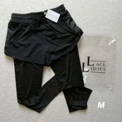 Lace Ladies ドッキングパンツ レギンス ブラック M