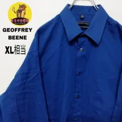 usa古着 GEOFFREY BEENE　長袖ボタンシャツXL相当　ブルー