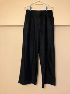 UNIQLO ハイウエストワイドパンツ（インディゴ・丈標準71cm）Lサイズ