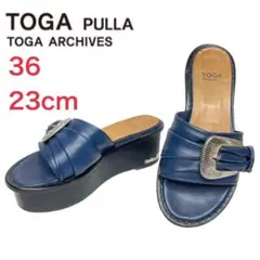 大人気■TOGA トーガプルラ メタルプラットフォームサンダル