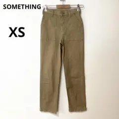 サムシング XS コットン ストレッチ　ベイカーパンツ　ベージュ　チノパン