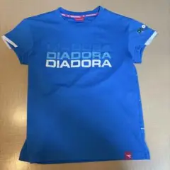 DIADORA 青 ロゴ Tシャツ　Lサイズ