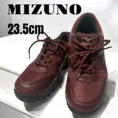 Mizuno ミズノ スニーカー 23.5cm ワイン えんじ色 ウォーキング