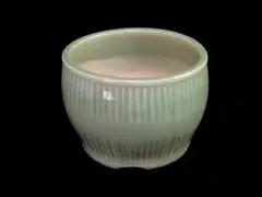 三田青磁 幾何学紋 草紋の図 火入れ D876AS-Bks