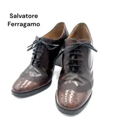 SalvatoreFerragamo レースアップシューズ ブラウン 24cm