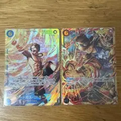 2枚セット　ワンピースカード　サボ　エース　シークレット