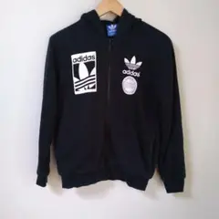 ◯adidas 黒 ジッパーパーカー