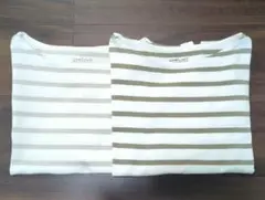 無印良品　ボーダー 半袖Tシャツ　 M〜Lサイズ 2枚セット