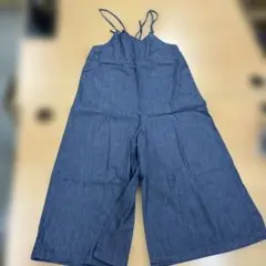 デニムブルー サロペット コットン混紡　　値下げ