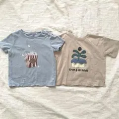 コンゲススロイド ポップコーン柄＆ペアマノンTシャツ2枚セット80.85