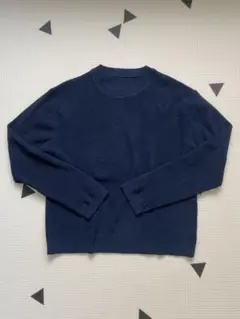 【美品！！！】無印良品 レディース 洗えるワッフル編みクルーネックセーター