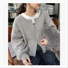 チャオパニックティピー　スポンディッシュダブルジップニットカーディガン