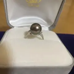 黒真珠 ダイヤモンド 指輪リング