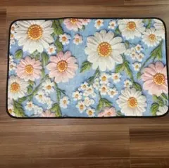 玄関マット 50×80cm 北欧風 花柄 洗える 滑り止め付き キッチン 洗面所