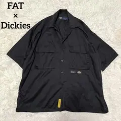 FAT×Dickies シャツ ワークシャツ 黒 エフエーティー