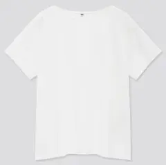 ユニクロマーセライズコットンボートネックTシャツカットソー（半袖）M