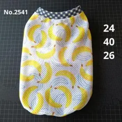 No.2541 Sサイズ 犬服 ハンドメイド タンクトップ メッシュ バナナ