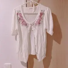 [美品]axes femme 白薄手ニット　羽織