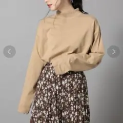 LOWRYS FARMＵＳＡモックロンＴシャツカットソーブラウスベージュ