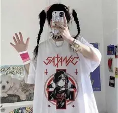 Sサイズ⭐️病みかわいい Tシャツ 原宿系 地雷系 半袖 白 ホワイト