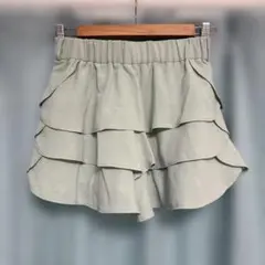 ミントグリーン フリルキュロット