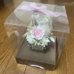 ウェディングブーケ 結婚祝い 新郎新婦テディベア バラ