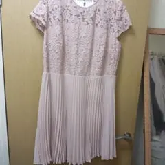 タグ新品☆Ｈ&М☆レース&プリーツが可愛い♪ワンピース☆ピンク☆５０