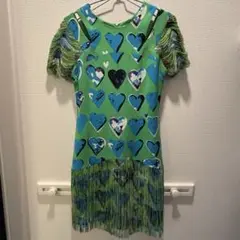 ヴェルサーチ H&M コラボ フリンジ ワンピース